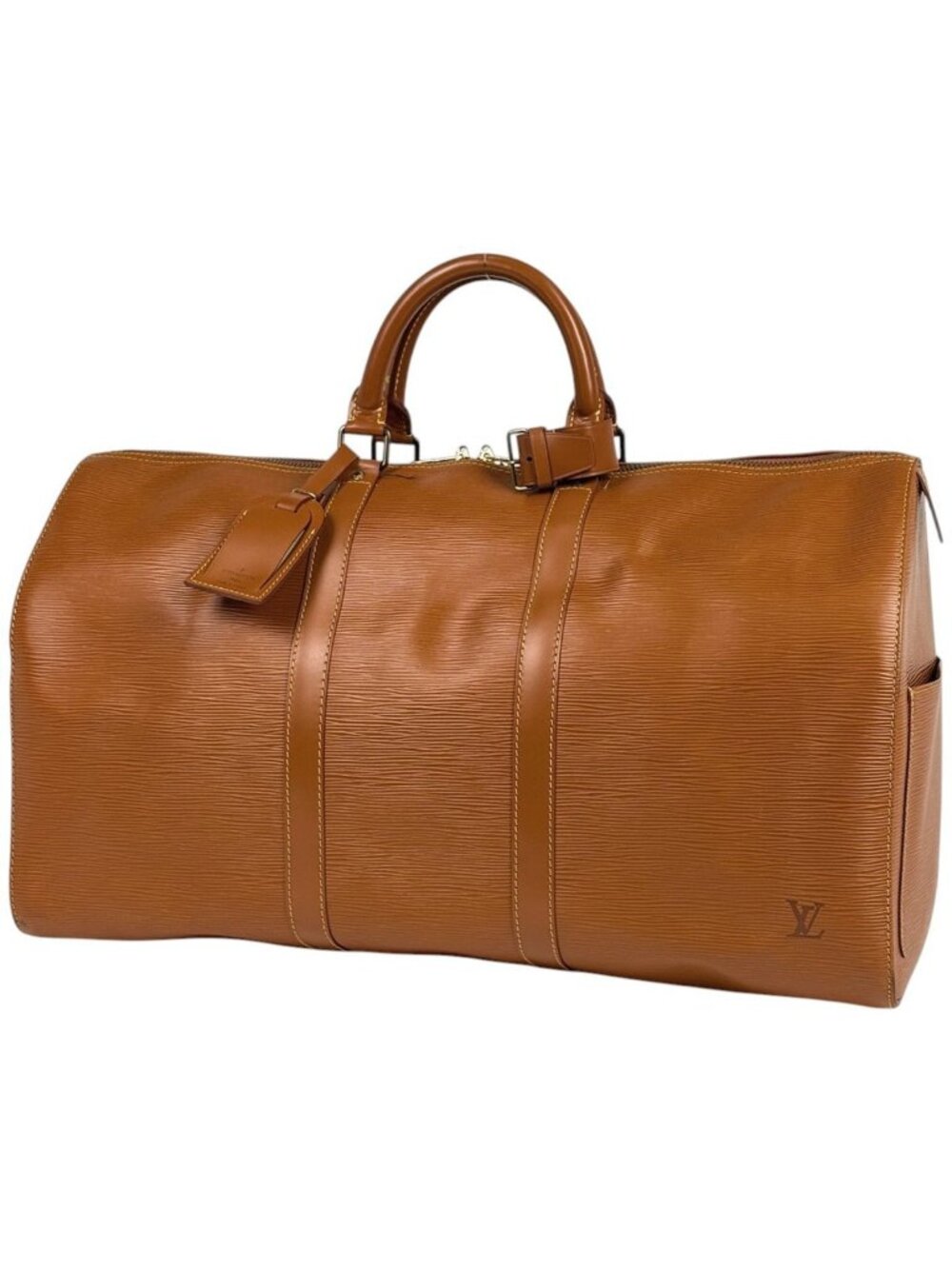Louis Vuitton Keepall 50 Boston Bag Epi Cipango Gold